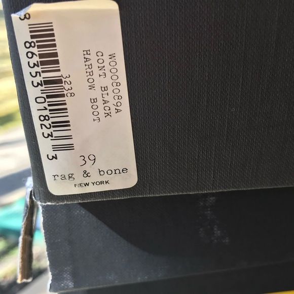 NIB $495 rag & bone | Leather | Harrow | Metal Stud Ankle Boots in Black - Picture 11 of 12